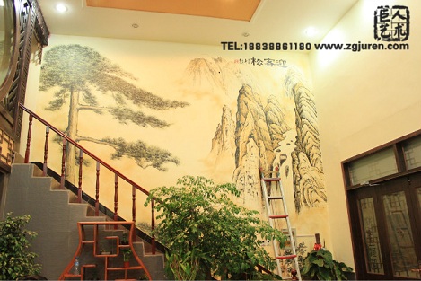 洛阳市茶馆墙绘